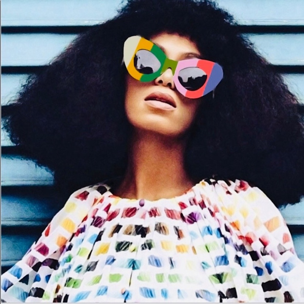 Rainbow striped sunglasses
